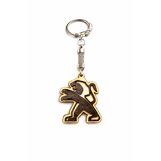 Kľúčenka drevená Peugeot