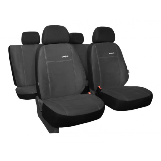 Poťahy pre AUDI A6 C6 (2004-2011) Comfort (Alcantara) tmavo sivá (vyp)