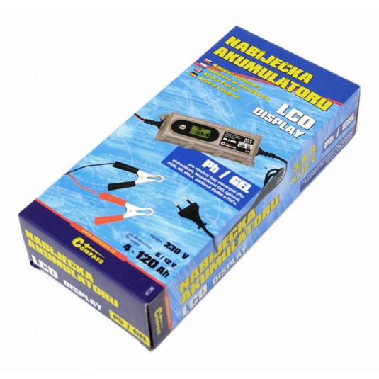 Nabíjačka s mikroprocesor s LCD displayom 6/12V 3,8A (4-120Ah)