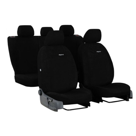 Poťahy pre FORD S-max 7miestne II (od 2015) Elegance (velour-velour) čierna (vyp)