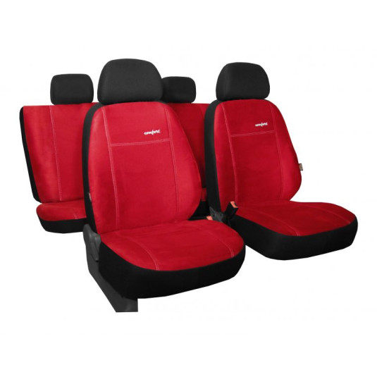 Poťahy pre VOLKSWAGEN TOUAREG I (2002-2010) Comfort (Alcantara) červená (vyp)