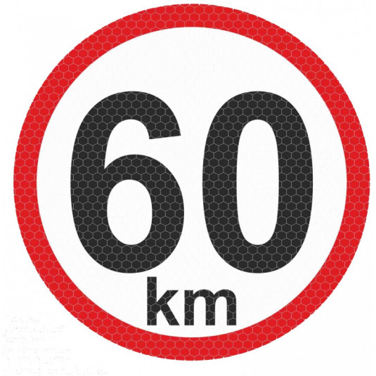 Samolepka reflexná malá - 60km