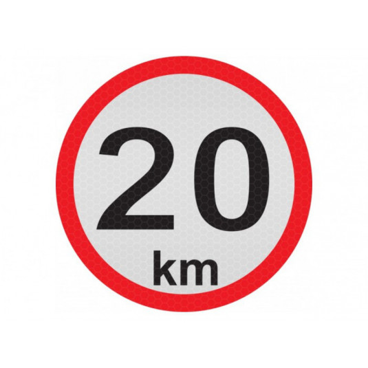 Samolepka reflexná veľká - 20km