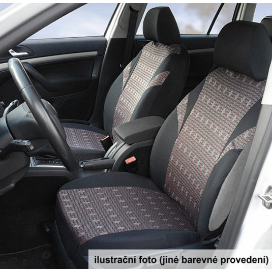 Poťahy sedadiel sada 9ks POLY šede AIRBAG