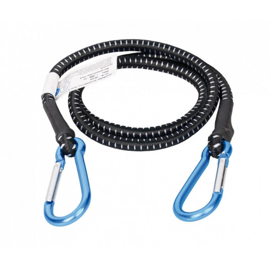 Pružný upínač s karabínou 1x150cm