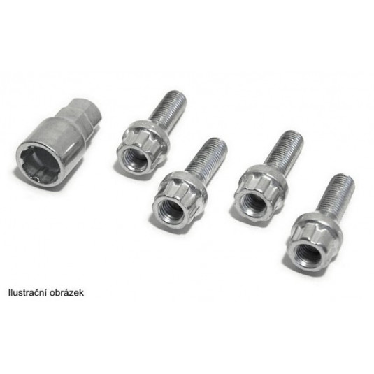 Poistné skrutky kolies B M12x1, 50x26mm kužeľové sedlo