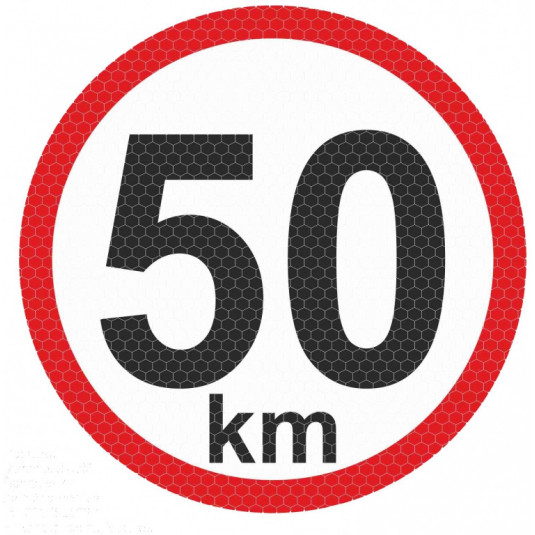 Samolepka reflexná veľká - 50km