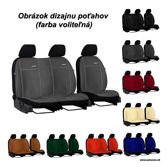 Poťahy pre FORD TRANSIT 2+1DUBELKABINA (od 2013) Comfort (Alcantara)