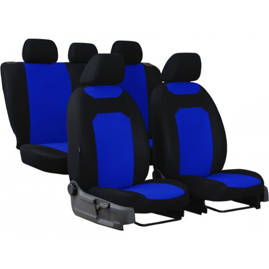 Autopoťahy CARO (pre väčšie sedadlá) modro-čierne (frote-textil)
