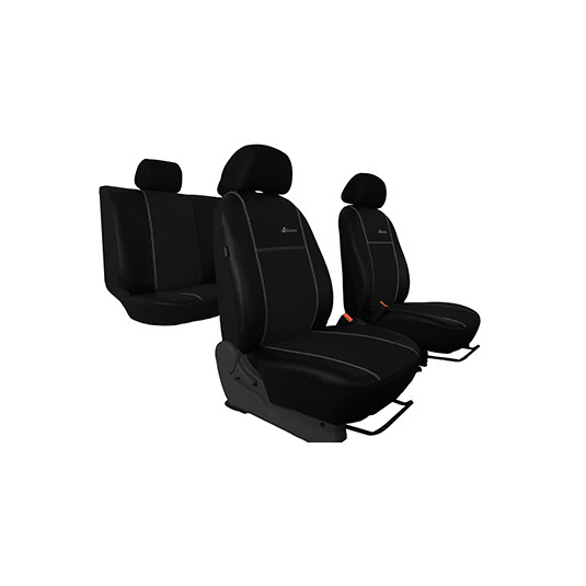 Výpredaj - Poťahy pre HONDA HRV II (2015-2018) Exclusive Alcantara (Alcantara-koža)-čierne